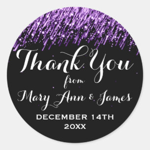 Adesivo Obrigado Wedding você favorece as estrelas de