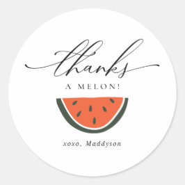 Adesivo Obrigados a Melon Birthday Favor