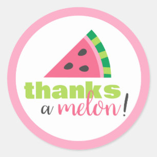 Adesivo Obrigados A Melon Watermelon Aniversário Obrigado