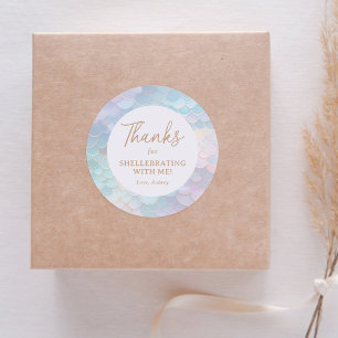 Adesivo Obrigados de aniversário da Sereia para Shellebrat