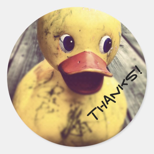 Adesivo Obrigados de Borracha Amarela Ducky! (Frente)