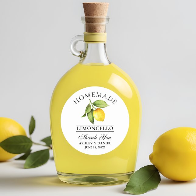 Adesivo Obrigados de Casamento de Lemon Limoncello (Customize to change text size, color or text style.)