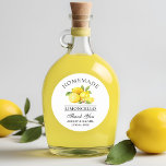 Adesivo Obrigados de Casamento Limões de Aquarela Limoncel<br><div class="desc">Casamento De Limões De Aquarela E Limões De Casamento De Limoncello Agradece-Lhes Pinheiros</div>