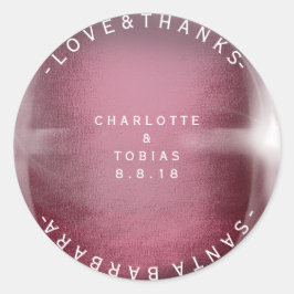 Adesivo Obrigados de Casamento Personalizados Fios de Ferr