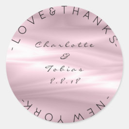 Adesivo Obrigados de Casamento Personalizados Ombre de Lav