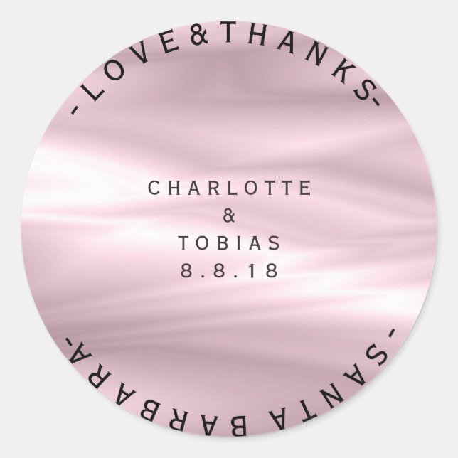 Adesivo Obrigados de Casamento Personalizados Ombre de Lav (Frente)