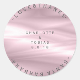 Adesivo Obrigados de Casamento Personalizados Roxo Lilac L