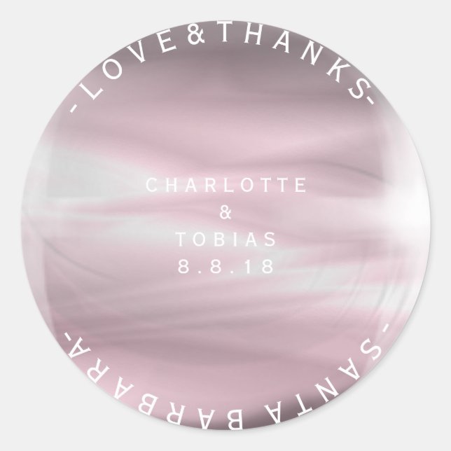 Adesivo Obrigados de Casamento Personalizados Vidro de Lav (Frente)