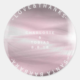 Adesivo Obrigados de Casamento Personalizados Vidro de Lav