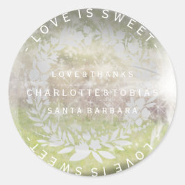 Adesivo Obrigados De Casamento Personalizados Vidro Verde 