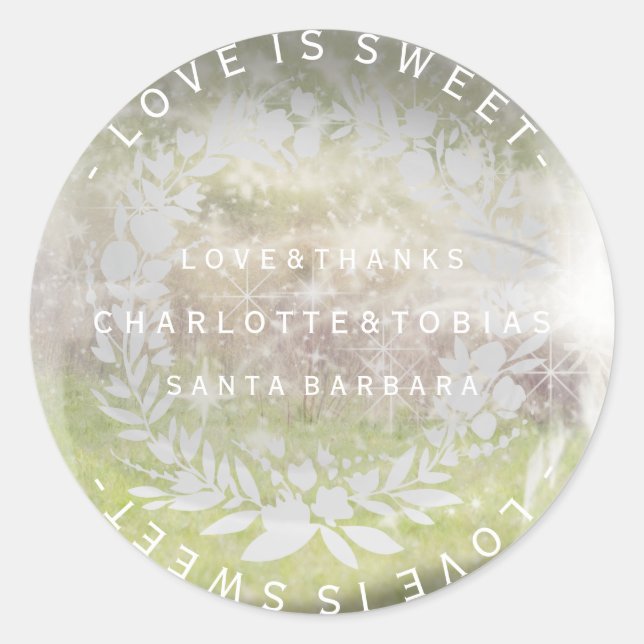 Adesivo Obrigados De Casamento Personalizados Vidro Verde  (Frente)