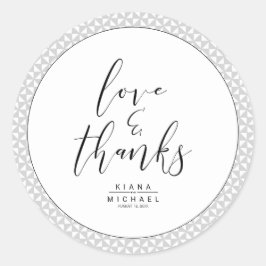 Adesivo Obrigados de Casamento Simplesmente Minimalistas, 