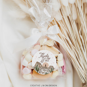 Adesivo Obrigados de Chá de fraldas de Garota Ocidental