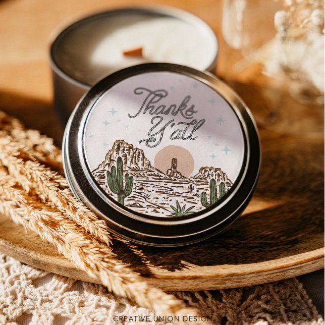 Adesivo Obrigados de Chás de fraldas de caubói ocidentais (Criador carregado)