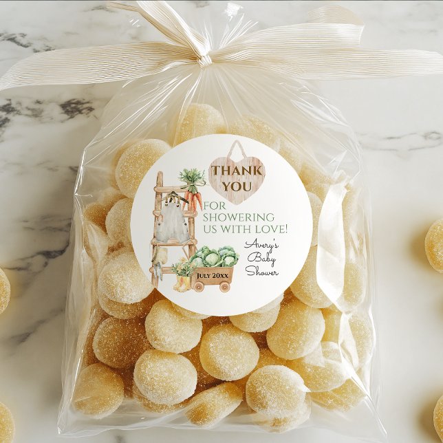 Adesivo Obrigados de Chás de fraldas russos de Fazenda cre (Criador carregado)