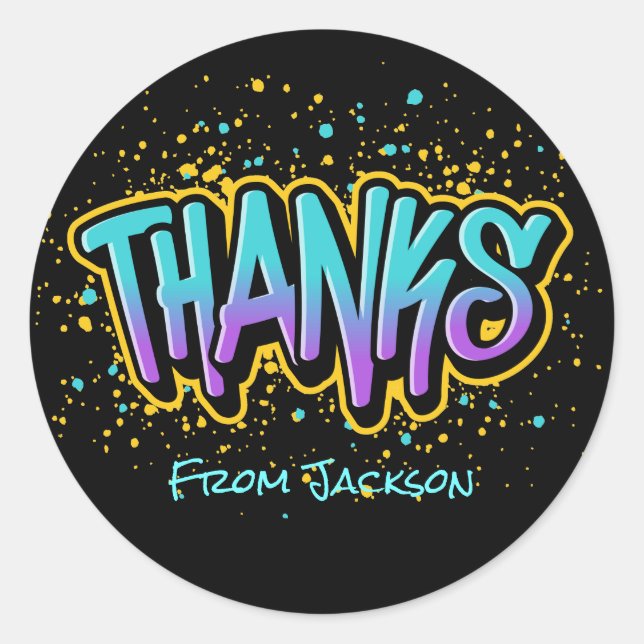 Adesivo Obrigados de grafite (Frente)