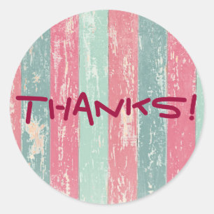 Adesivo Obrigados de madeira rústicos da cerca