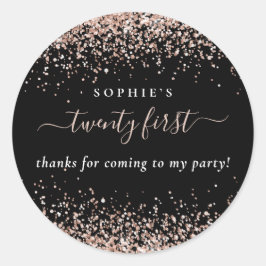 Adesivo Obrigados de nome da brilha Dourada do rosa