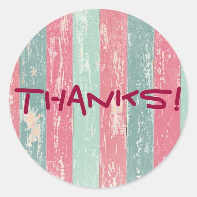 Adesivo Obrigados de vedação de madeira russos (Frente)