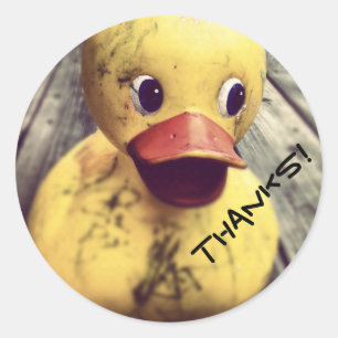 Adesivo Obrigados Ducky de borracha amarelos!