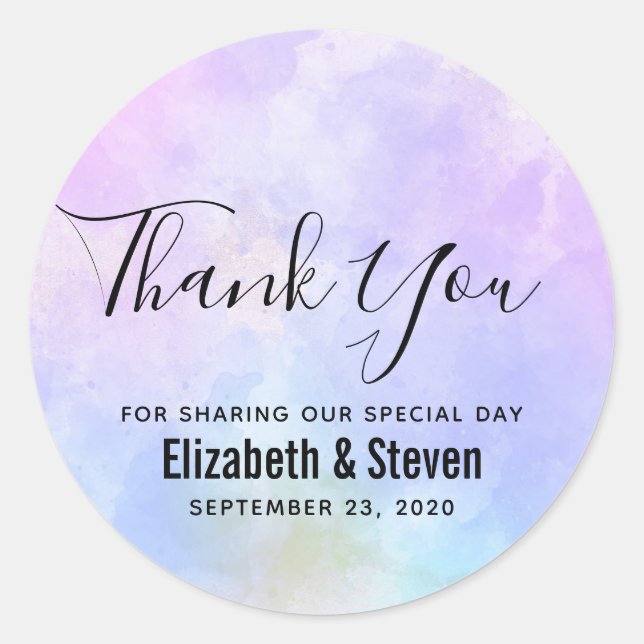 Adesivo Obrigados na moda púrpura, cor azul-d-água, de Cas (Frente)