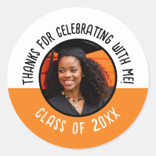 Adesivo Obrigados para a Celebração com a Classe de Foto d