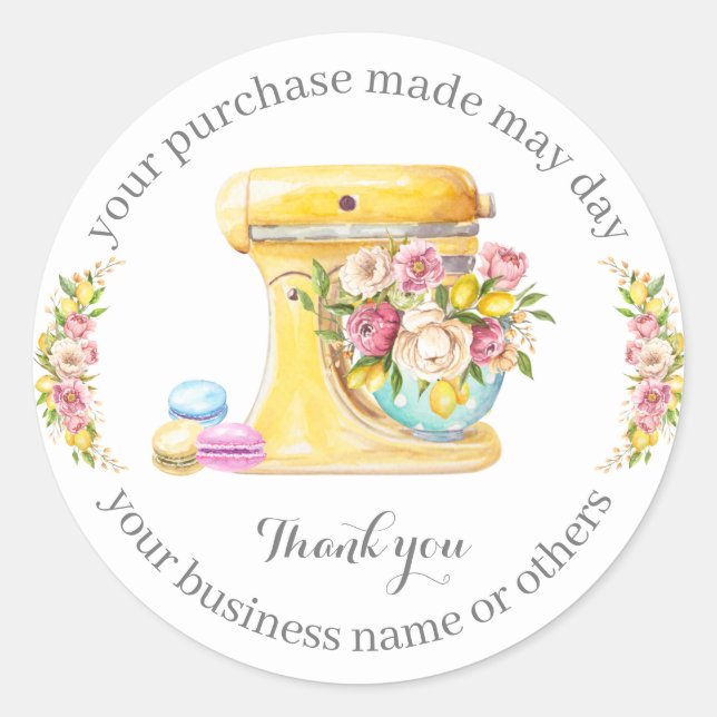 Adesivo Obrigados para a compra, pequenas empresas de pada (Frente)