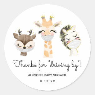 Adesivo Obrigados para a condução de animais em Máscaras -