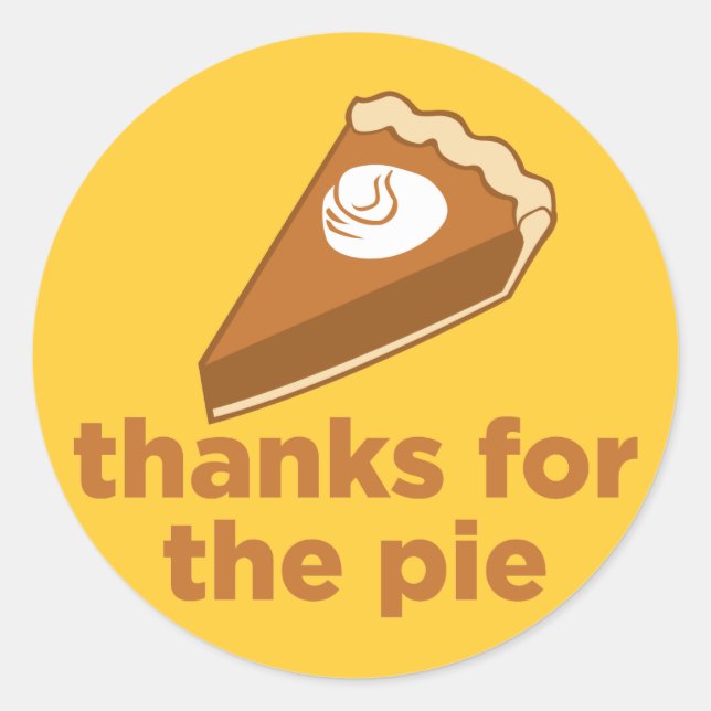 Adesivo Obrigados para a tarte (Frente)