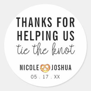 Adesivo Obrigados para Ajudar a Gravar o Casamento Knot Pr