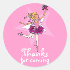 Adesivo Obrigados para as garotas da ballarina que virão o