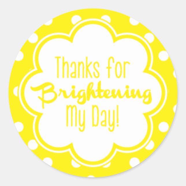 Adesivo Obrigados para Brighening my Day! Obrigado Sticker (Frente)
