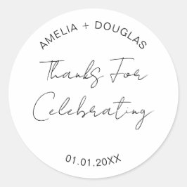 Adesivo Obrigados Para Celebrar Casamento Bem-Vindo Saco D