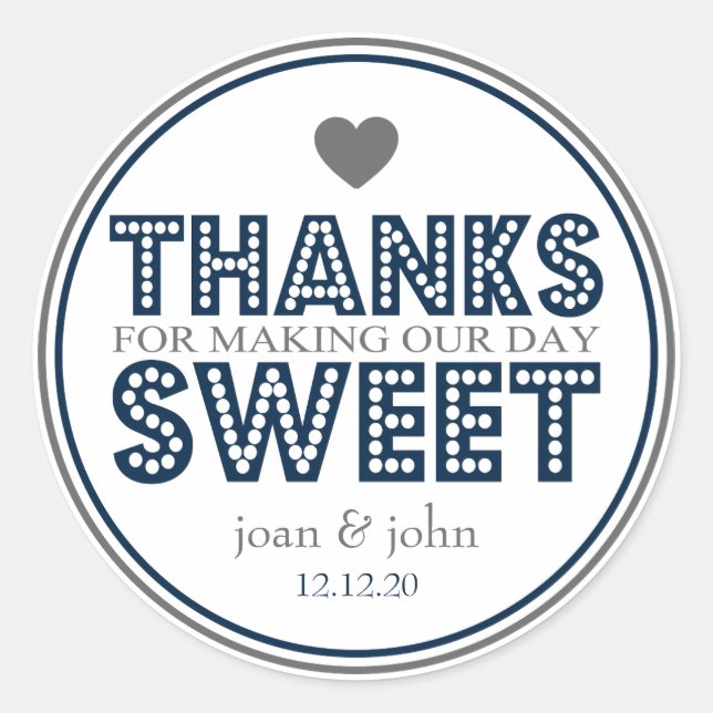 Adesivo Obrigados Para O Fazer Nosso Docinho Do Dia (Marin (Frente)