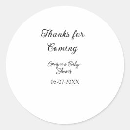 Adesivo Obrigados para o próximo chá de fraldas, um simple