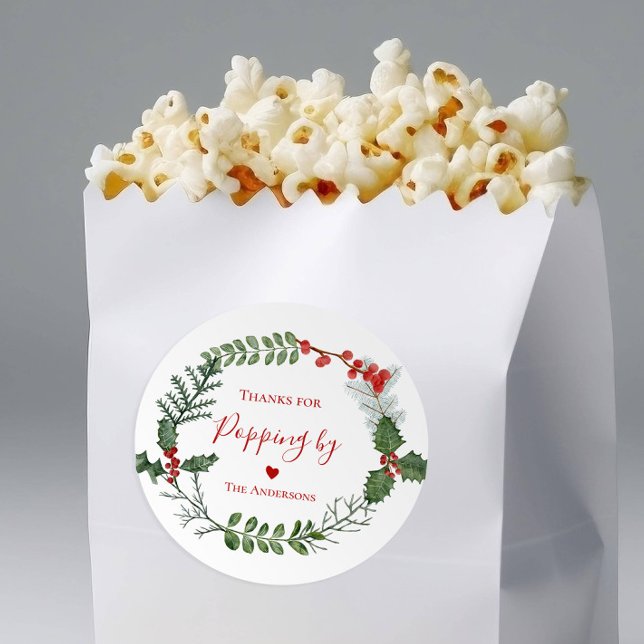 Adesivo Obrigados para Popping By, Holiday Popcorn ou Soda (Criador carregado)