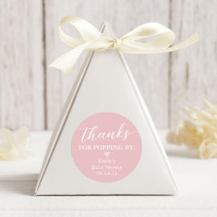 Adesivo Obrigados para Popping por pipoca Chá de fraldas