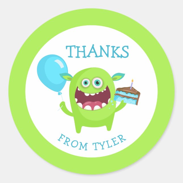 Adesivo Obrigados Pequeno Partido Monstro (Frente)