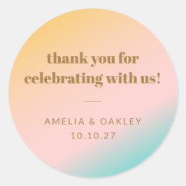 Adesivo Obrigados Personalizados de Casamento Exclusivos c