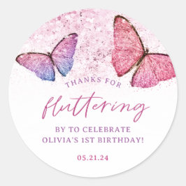 Adesivo Obrigados Por Flutuação Por Borboleta Obrigado