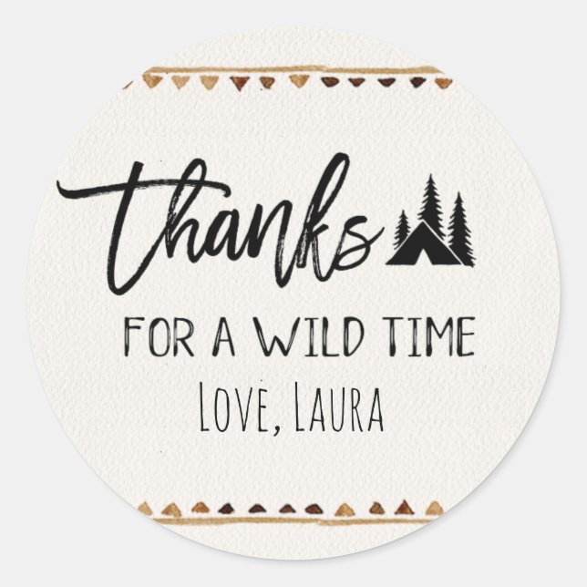 Adesivo Obrigados por um tempo selvagem Obrigado Stickers (Frente)