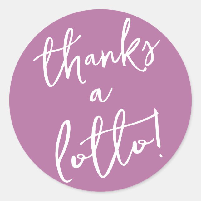 Adesivo Obrigados roxos: favorito da loteria Lotto Sticker (Frente)