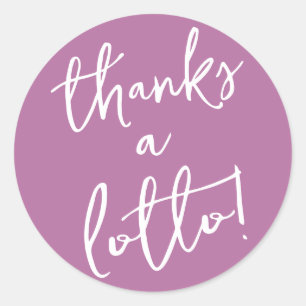 Adesivo Obrigados roxos: favorito da loteria Lotto Sticker