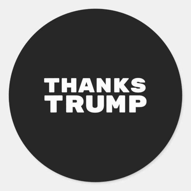 Adesivo Obrigados Trump - Sarcástico (Frente)