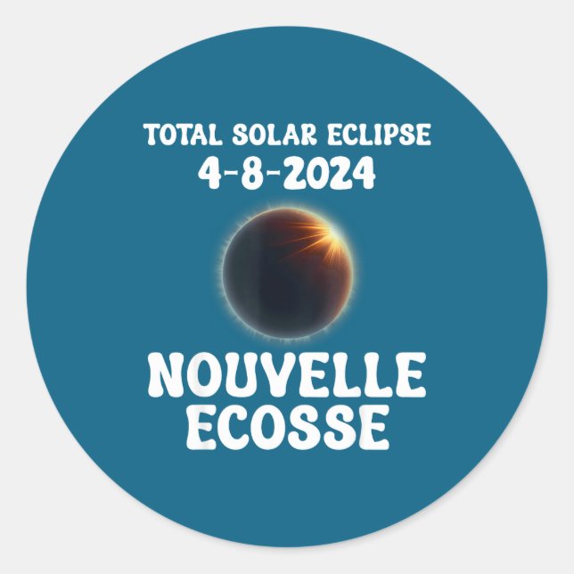 Adesivo Observação do Eclipse Solar Total Norte (Frente)