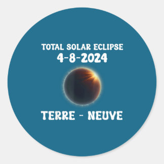 Adesivo Observação do Eclipse Solar Total Norte