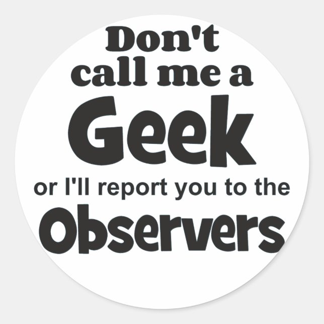 Adesivo Observadores de geek bf (Frente)