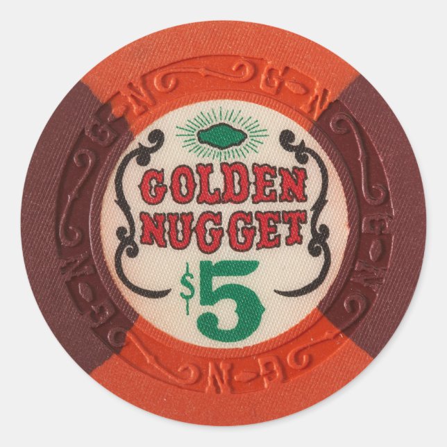 Adesivo Obsoleto do Jogo Chip Casino em Las Vegas (Frente)