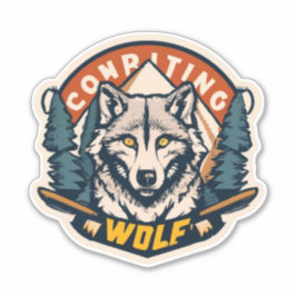 Adesivo Obtenha segurança com Designs Premium Wolf Sticker