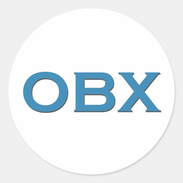 Adesivo OBX (Outer Banks na Carolina do Norte) (Frente)